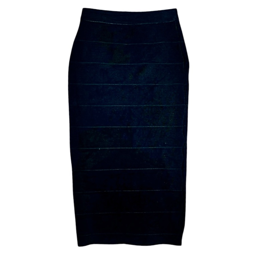 ❌𝐒𝐎𝐋𝐃❌𝐀𝐑𝐈𝐓𝐙𝐈𝐀 𝐓𝐄𝐍 𝐁𝐘 𝐁𝐀𝐁𝐀𝐓𝐎𝐍 bodycon black stretch fit midi skirt - Picture 2 of 5